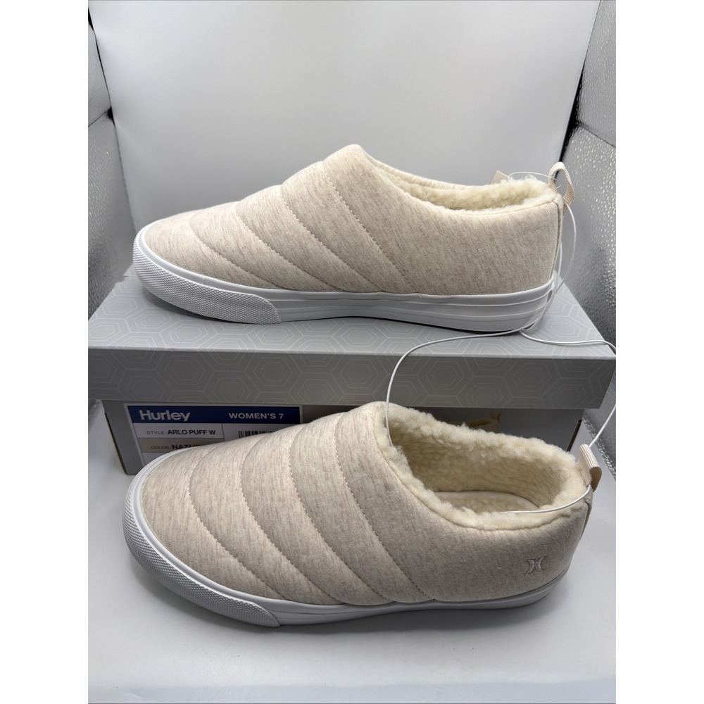 Hurley Size 7 M ARLO PUFF Natural Slip On Loafers New Women's Shoes
